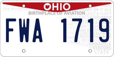 OH license plate FWA1719