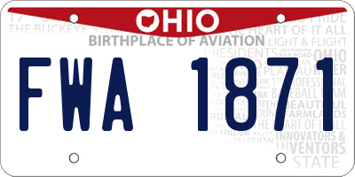 OH license plate FWA1871