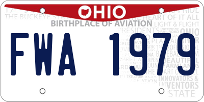 OH license plate FWA1979