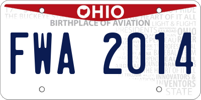 OH license plate FWA2014