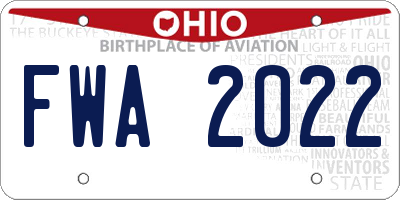 OH license plate FWA2022