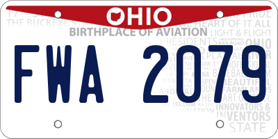OH license plate FWA2079