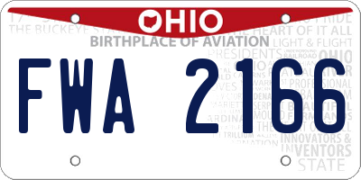 OH license plate FWA2166