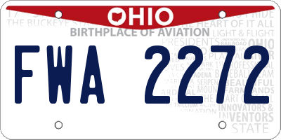 OH license plate FWA2272