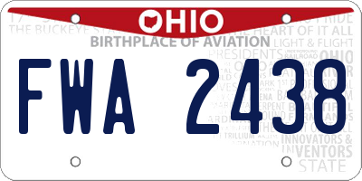 OH license plate FWA2438