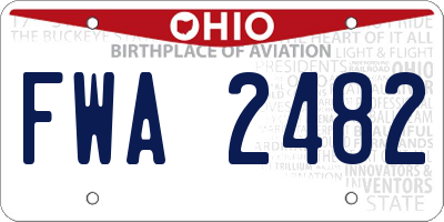 OH license plate FWA2482