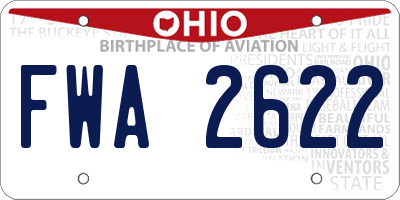 OH license plate FWA2622