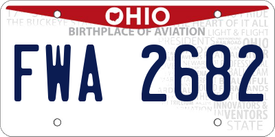 OH license plate FWA2682