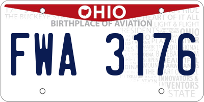 OH license plate FWA3176