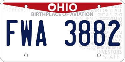 OH license plate FWA3882