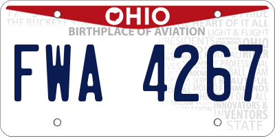 OH license plate FWA4267