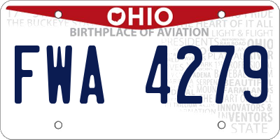 OH license plate FWA4279