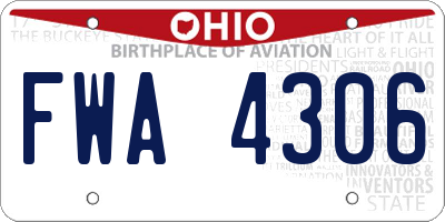 OH license plate FWA4306
