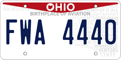 OH license plate FWA4440