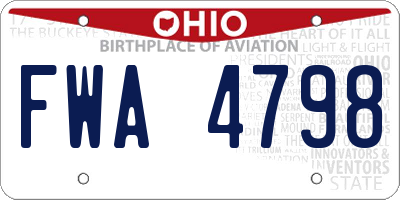 OH license plate FWA4798