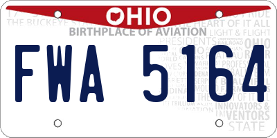 OH license plate FWA5164
