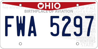 OH license plate FWA5297