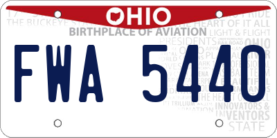 OH license plate FWA5440