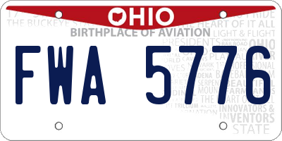 OH license plate FWA5776