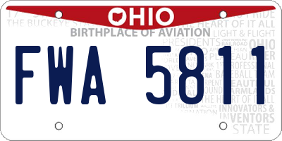 OH license plate FWA5811