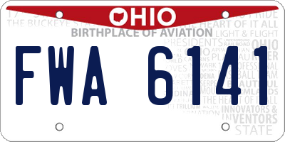 OH license plate FWA6141