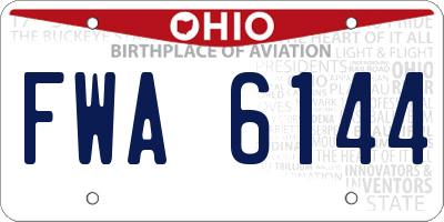 OH license plate FWA6144