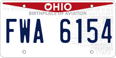 OH license plate FWA6154
