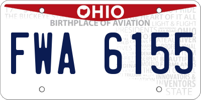 OH license plate FWA6155