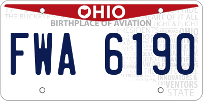 OH license plate FWA6190
