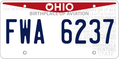 OH license plate FWA6237