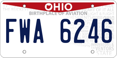 OH license plate FWA6246