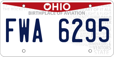 OH license plate FWA6295