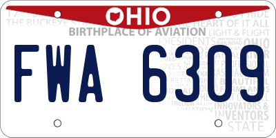 OH license plate FWA6309