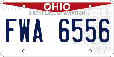 OH license plate FWA6556