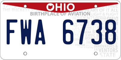 OH license plate FWA6738