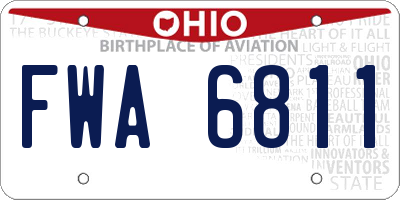 OH license plate FWA6811