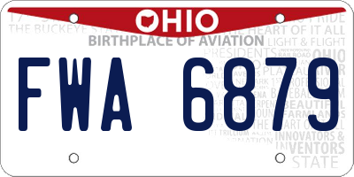 OH license plate FWA6879