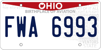 OH license plate FWA6993