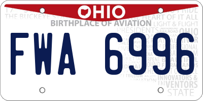 OH license plate FWA6996