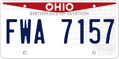 OH license plate FWA7157