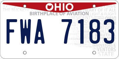 OH license plate FWA7183