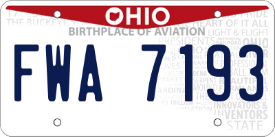 OH license plate FWA7193