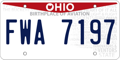 OH license plate FWA7197