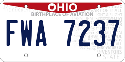 OH license plate FWA7237