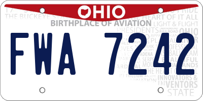 OH license plate FWA7242