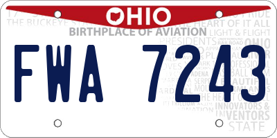 OH license plate FWA7243