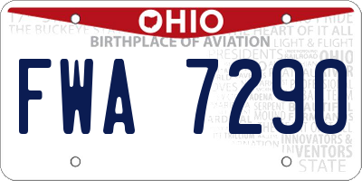 OH license plate FWA7290