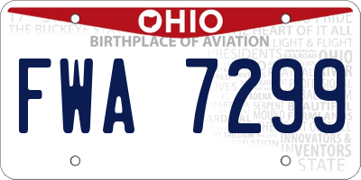 OH license plate FWA7299