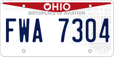 OH license plate FWA7304