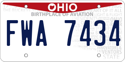 OH license plate FWA7434